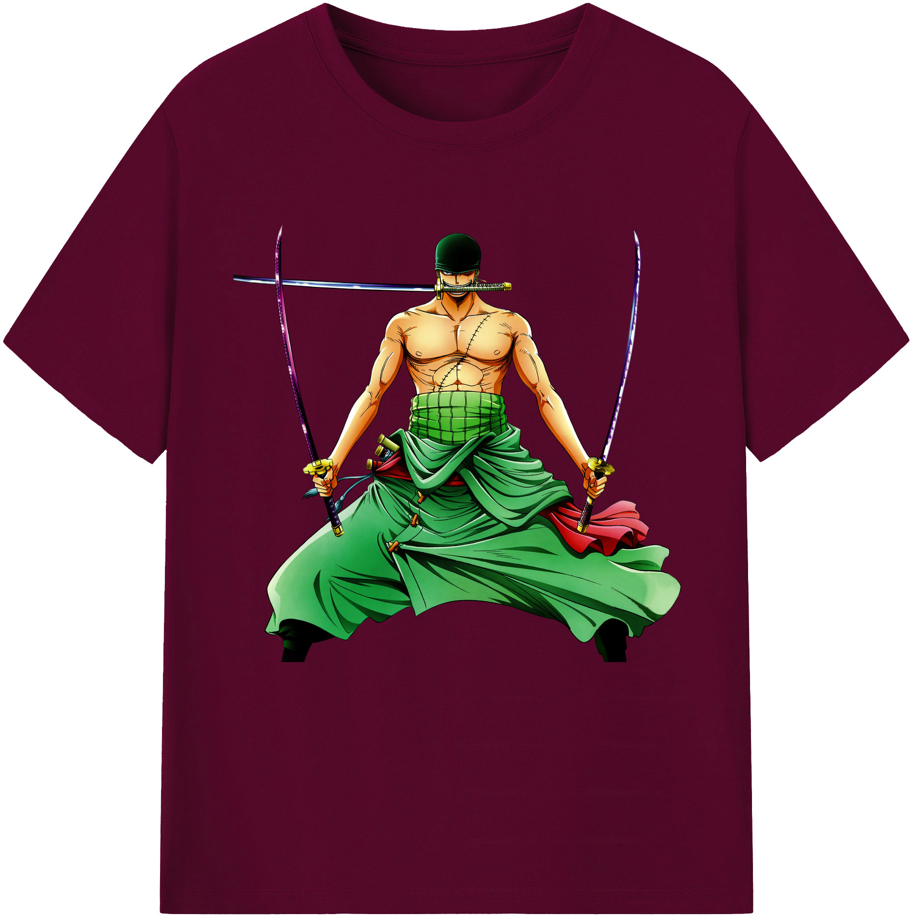 ワンピース ロロノア・ゾロ ONE PIECE Roronoa Zoro レディースカジュアルプリントTシャツ（綿100％）